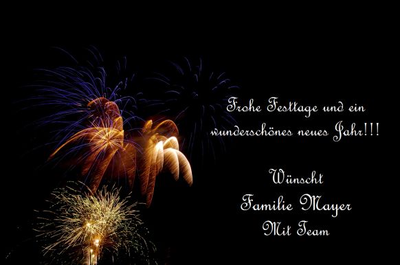 Frohe Weihnachten und ein Happy New Year